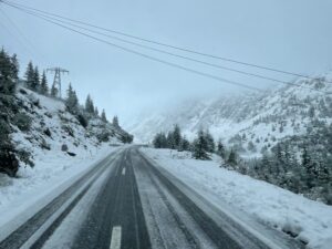 Reiseblog - Schneetreiben Transfagarasan