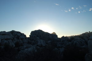 nochmal das Kalksteingebirge im Sonnenuntergang